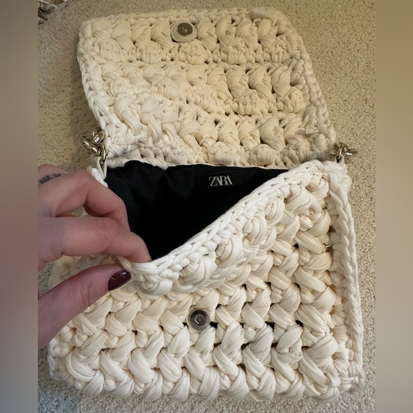 ZARA Cream Woven Bag - Picture 5 of 6